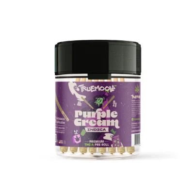 THCA Prerolls – Purple Cream (Indica) – 40 Count